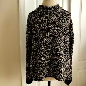 Rag and Bone Black and Cream Wool Sweater